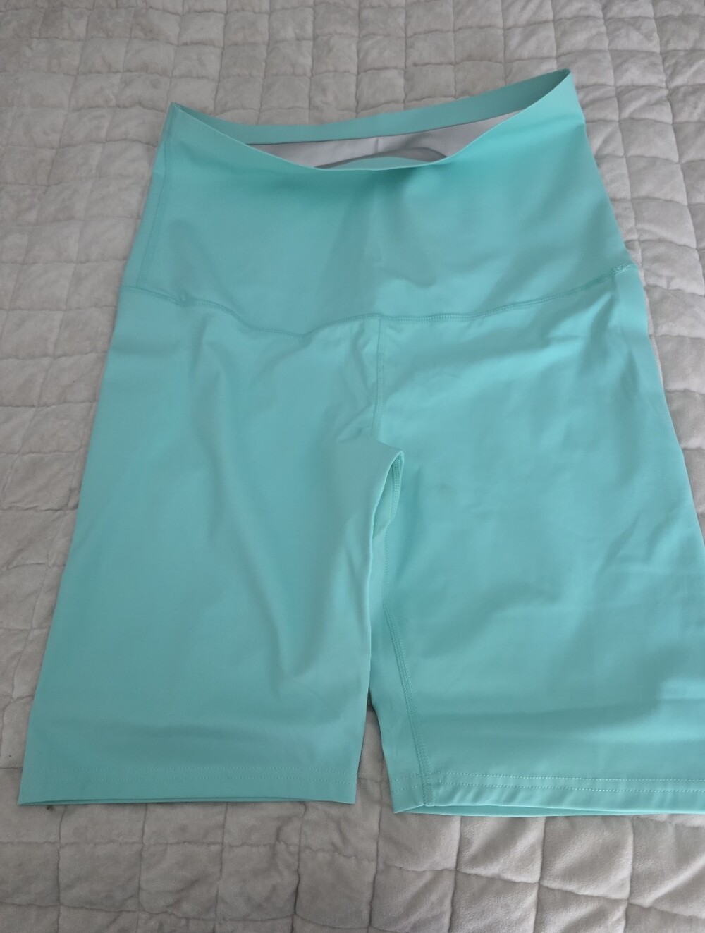SHEIN Aqua High-Rise Bike Shorts